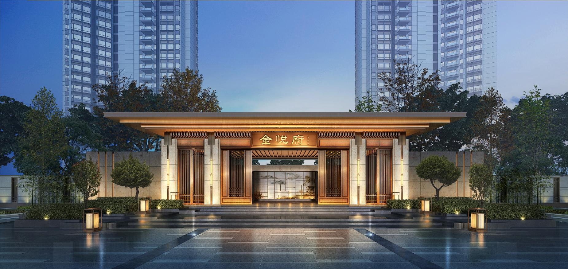 东莞金融街·金悦府——定制金色摆闸人脸识别门禁系统项目