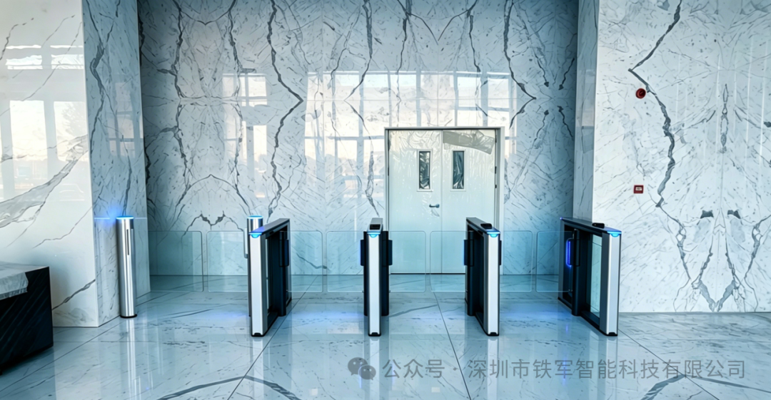 办公楼人脸识别速通门对接访客系统：预约后刷脸直接进入